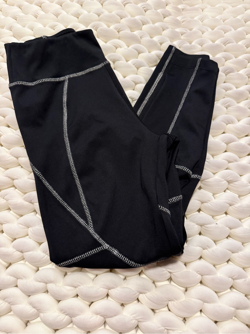 ASOS Black Leggings with Contrast Reflective Stitching